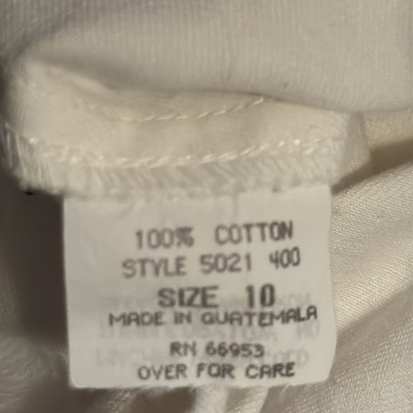 Leslie Fay Sport Sz 10 white denim jean jacket - Picture 7 of 7